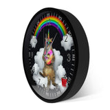 Rainbow Cat Clock