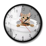 Horloge Chat Toilettes