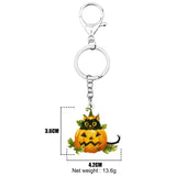 Pumpkin Cat Keychain