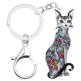 Cat Tattoo Keychain