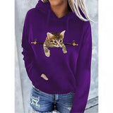 Purple Cat Sweatshirt