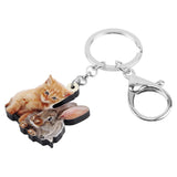 Cat Rabbit Keychain