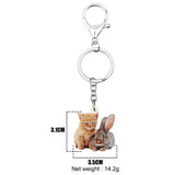 Porte Clé Chat Lapin