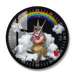 Rainbow Cat Clock