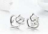 Cat Heart Earrings