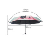 Pink Petals Cat Umbrella