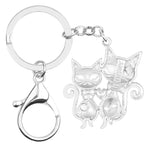 Rare Stone Cat Key Ring