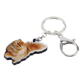 Long Hair Cat Key Ring