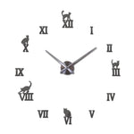 Horloge Chat Gris