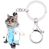 Doctor Cat Keychain