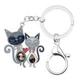 Rare Stone Cat Key Ring