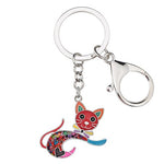 Curved Cat Key Ring