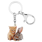 Porte Clé Chat Lapin