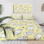 Housse de Couette Chat Jaune