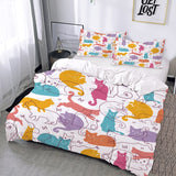 Cat Colors Duvet Cover
