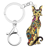 Cat Tattoo Keychain