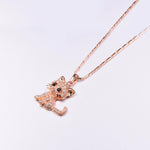 Rose Gold Cat Pendant