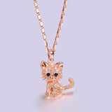 Rose Gold Cat Pendant