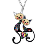 Pendentif Chat Coeur Brillant