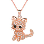 Pendentif Chat Or Rose