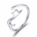 Silver Jumping Cat Ring