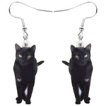 Boucles d'Oreilles Chat Noir