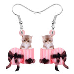 Boucles d'Oreilles Chaton Cadeau