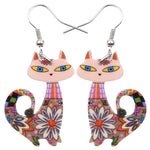 Boucles d'Oreilles Chat Calme (Marron)